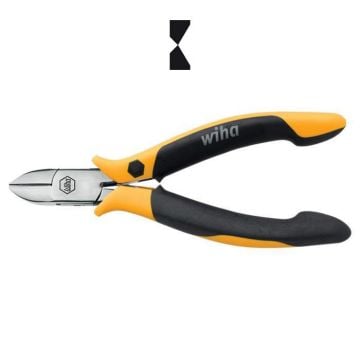 WIHA Zijkniptang Professional ESD Z44104. Brede, halfonde kop met facet 115mm