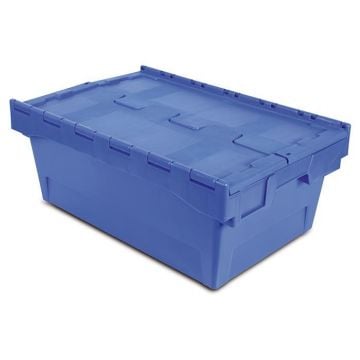 Tayg Eurobox 6424-T Bleue avec Couvercle Fixe 600 x 400 x 240mm