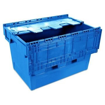 Tayg Eurobox 6434-T Bleue avec Couvercle Fixe 600 x 400 x 340mm