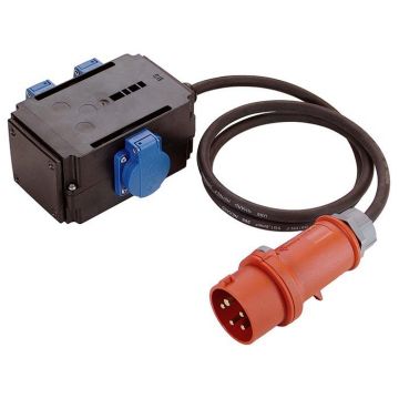 Schwabe CEE MIXO Adapter 400V/16A IP44 5-polig NAGOLD met kabel H07RN-F 5G1,5 1,5m