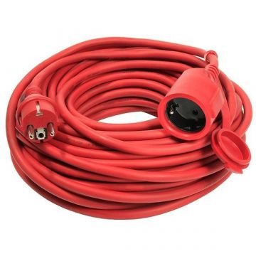 Schwabe Verlengkabel Rubber 230V/16A IP44 H05RR-F 3x1,5 rood 10m