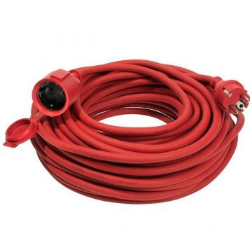 Schwabe Verlengkabel Rubber 230V/16A IP44 H05RR-F 3x1,5 rood 25m