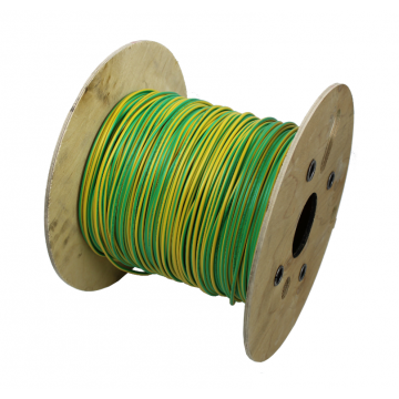 H07V-K CPR UV 16mm2 green/yellow UV stable and tinted. (PU drum 500mtr)