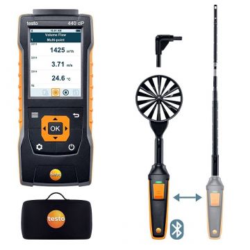 Testo 440 delta P CombiSet de débit 1 avec Bluetooth®