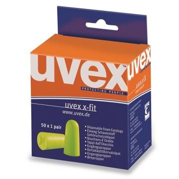 UVEX x-fit bouchon d'oreille, 50 paires dans un mini-distributeur